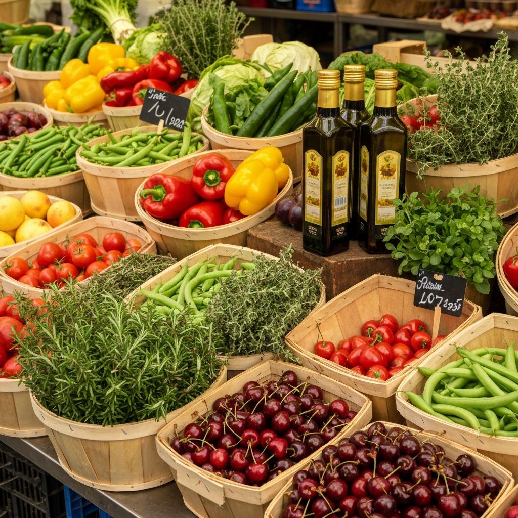 Regional products and fresh vegetables